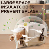 Idealsmart Enclosed Cat Litter Box Large Pet Kitten Hooded Toilet Scoop Sifting Odor AU
