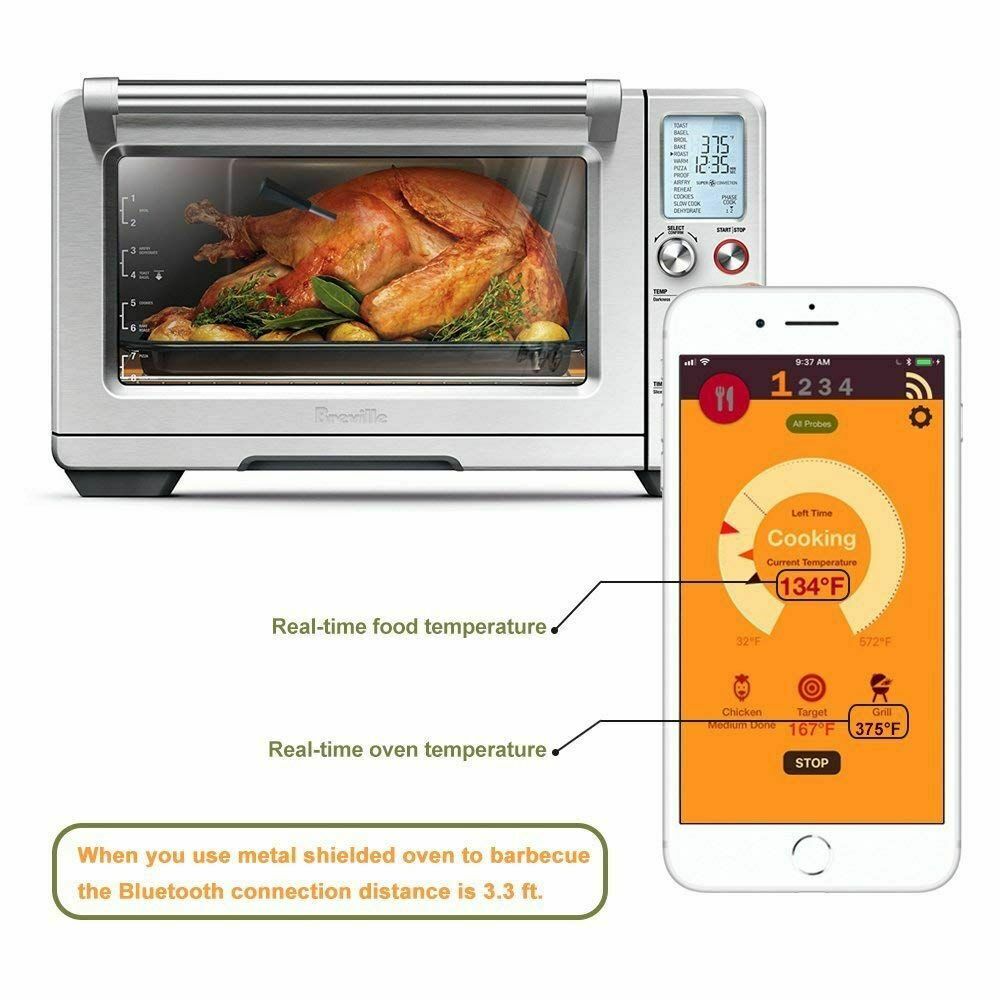 Food Meat Steak thermometer Wireless Dual Sensor Smart Bluetooth Barbecue  Oven