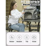 Idealsmart【Spacious】Dog Cat Pet Carrier Backpack Travel Bag Front dogs Outdoor Bike