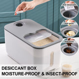 Grain Rice Container Cereal Dispenser Pet Dog Kitchen Food Storage Box w/Cup