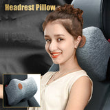 Universal Car Seat Headrest Pillow Memory Foam Neck Rest Support Cushion Holder
